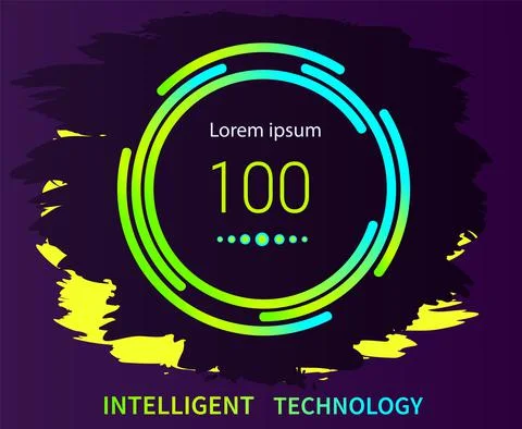 Intelligent technology hud interactive panel. Data screen with charts. Annual Illustrazione stock