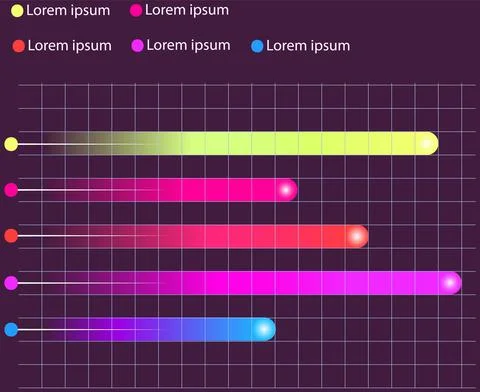 Intelligent technology hud interactive panel. Data screen with charts. Annual Illustrazione stock