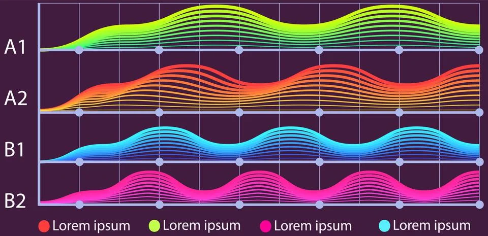Intelligent technology hud interactive panel. Data screen with charts. Annual 스톡 일러스트