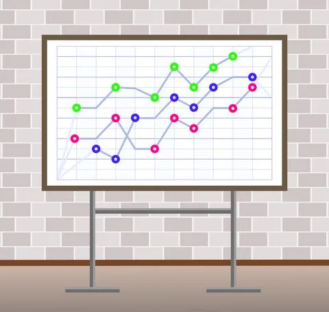 Intelligent technology hud interactive panel. Data screen with charts. Annual 스톡 일러스트