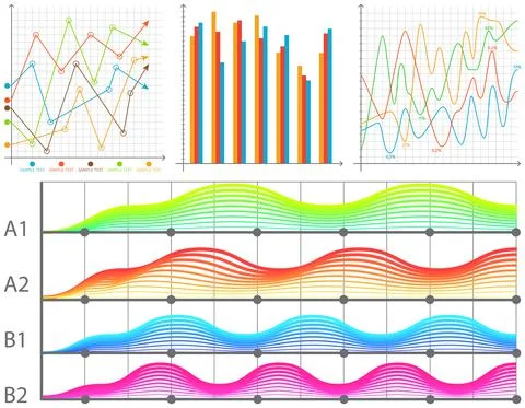 Intelligent technology hud interactive panel. Data screen with charts. Annual Stock Illustration