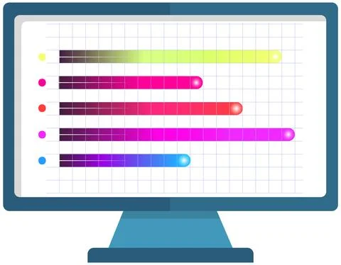 Intelligent technology hud interactive panel. Data screen with charts. Annual 스톡 일러스트