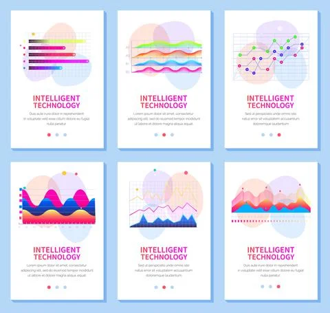 Intelligent technology hud interactive panel. Data screen with charts. Annual Stock Illustration