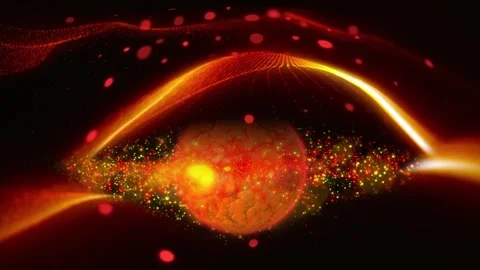 The Intelligent Universe opens its eyelids and watches us. Stock Footage 278649914