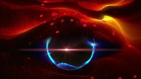 The Intelligent Universe opens its eyelids and watches us. Stock Footage 278649919