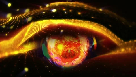 The Intelligent Universe opens its eyelids and watches us. Stock Footage 278649936