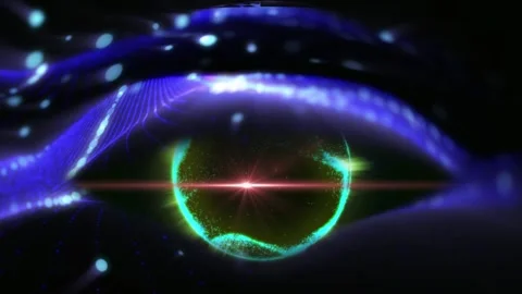 The Intelligent Universe opens its eyelids and watches us. Stock Footage 278650519