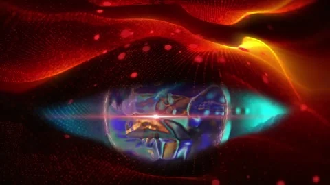 The Intelligent Universe opens its eyelids and watches us. Stock Footage 278650520