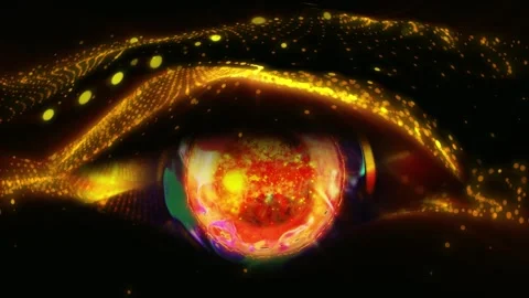 The Intelligent Universe opens its eyelids and watches us. Stock Footage 278651247