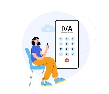 Intelligent Virtual Assistants Stock Illustration