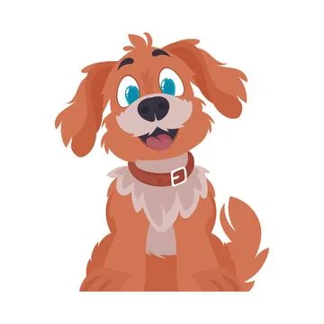Intelligentbeat getting to be flushed canine. Canine grinning. Cartoon style, Stock Illustration
