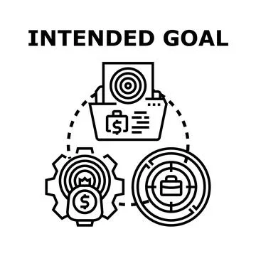 Intended goal achieving process vector illustration concept 스톡 일러스트