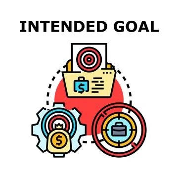 Intended goal achieving process vector illustration concept Stock Illustration