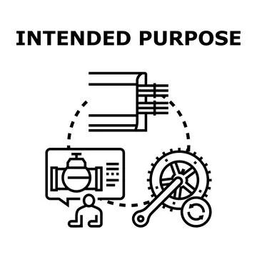 Intended purpose concept for product design development Stock Illustration
