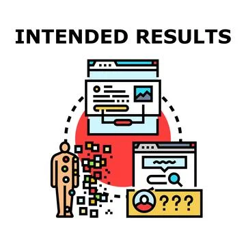 Intended results of data personalization and analytics Stock Illustration