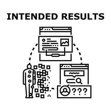 Intended results of data personalization and analytics Stock Illustration