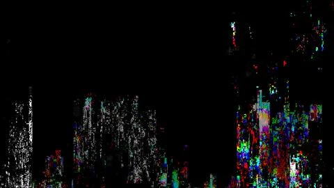 Intense abstract digital glitch background with colorful pixel interference.. Stock Illustration