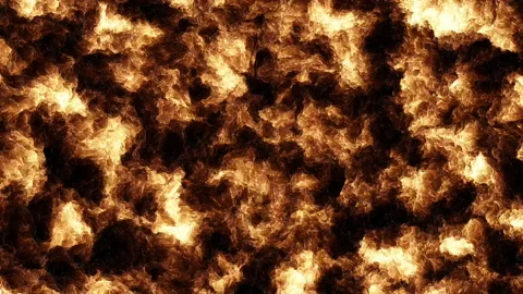 Intense abstract fire texture background with glowing flames and burning embers Stock Footage 334140178