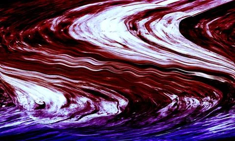 Intense Abstract Fluid Distortion Background with Horizontal Waves in Red, .. Stock Illustration