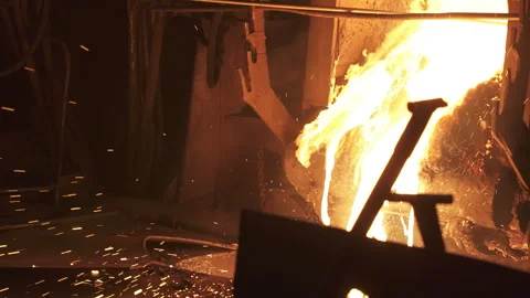 Intense and Dramatic Flames Erupting Vigorously from a Fire Source Looming in Stock Footage 285494878