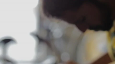 Intense Athlete on Exercise Bike Stock Footage 42233912