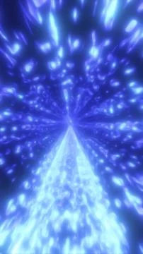 Intense blue energy explosion with glowing plasma waves, motion blur, and f.. Stock Illustration