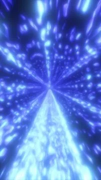 Intense blue energy explosion with glowing plasma waves, motion blur, and f.. Stock Illustration