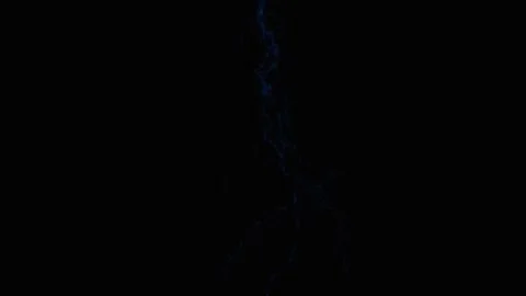 Intense blue lightning bolt striking in a fluid animation sequence. 4K Video stock 345111892