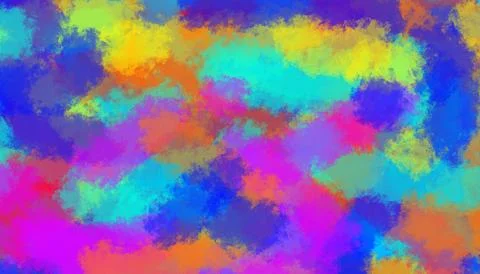 Intense chaotic splash of mixed liquid paint, vivid colorful watercolor textu Stock Illustration