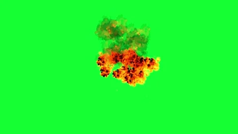 Intense Cinematic Explosion and Fireball Effect with Dynamic Pyrotechnic Stock Footage 264626715