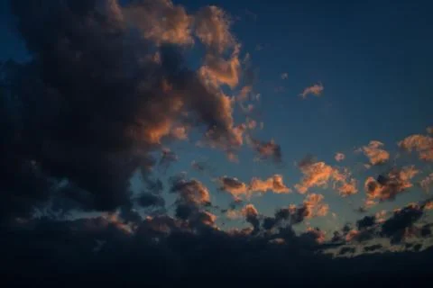 Intense Clouds Forming At Dusk Stock Photos
