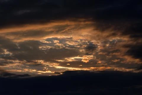 Intense Clouds Forming At Dusk Stock Photos