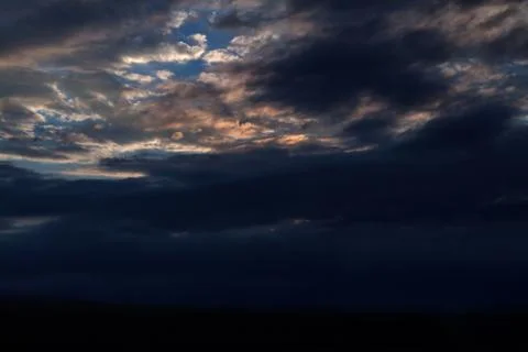 Intense Clouds Forming At Dusk Stock Photos