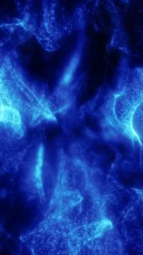 Intense deep blue electric fluid texture with glowing highlights and abstract Illustrazione stock