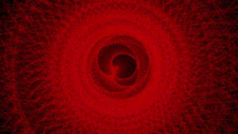 Intense deep red rotating digital plexus swirl dynamic motion graphic backg.. Stock Footage 334829677