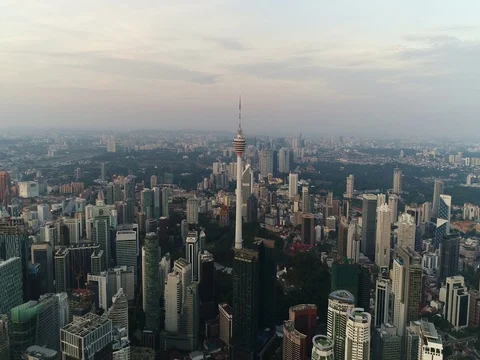 Intense development of high rise building in the center of a city. 動画素材 80738474