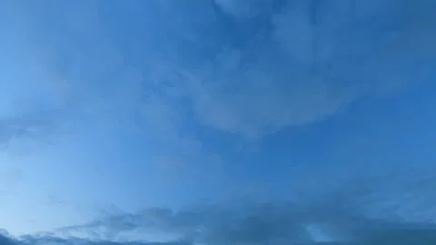 Intense dramatic panoramic sunset. Abstract different shades clouds at sunset Stock Footage 219634889