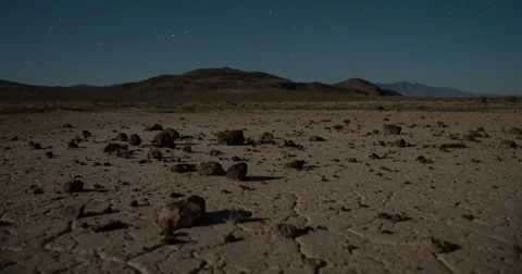 Intense Dynamic Perseid meteor shower time lapse in the Alvord Desert Video stock 65277363