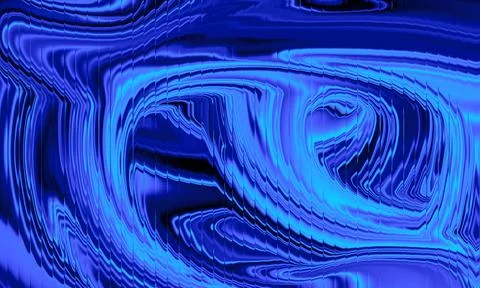 Intense Electric Blue Abstract Liquid Swirl Background Stock Illustration