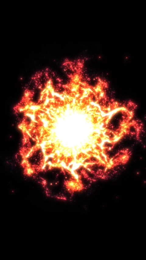 An intense explosion creates a mesmerizing display of bright colors Stock Footage 311920390