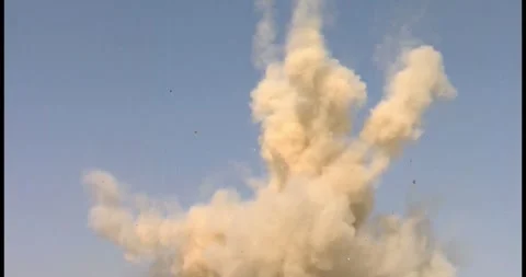 Intense Fiery Core Detonation Compositing Element Stock Footage 334667286