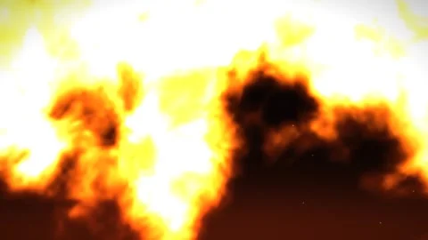 Intense Fire Background with Flames and Smoke Rising 스톡 동영상 347964142