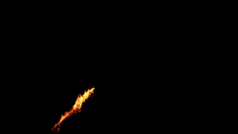 Intense Fire Base Atmospheric Layer on black screen Stock Footage 325428026