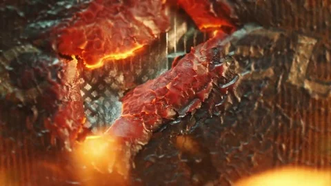 Intense Fire Burns Through Pack of Cigarettes Stock Footage 74523178