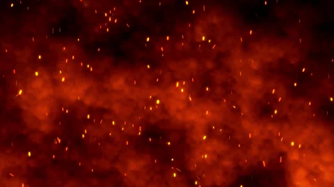 Intense Fire Flames and Glowing Bonfire Sparks Background 库存影片 340677110