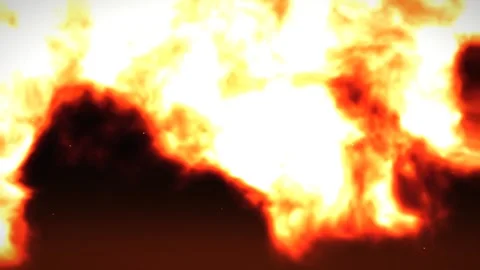 Intense Fire Flames Burning and Rising Motion Graphics Effect Stock-Footage 347964109