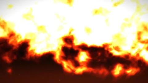 Intense Fire Flames Burning and Blazing Abstract Motion Background 動画素材 347964180