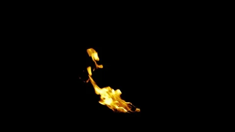 Intense Fire Glow Compositing Element on black screen Stock Footage 324943211