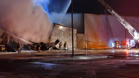 Intense fire scene Stock Footage 103628469