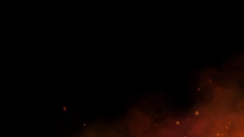 Intense Fire with Sparks Stock Footage 98490921